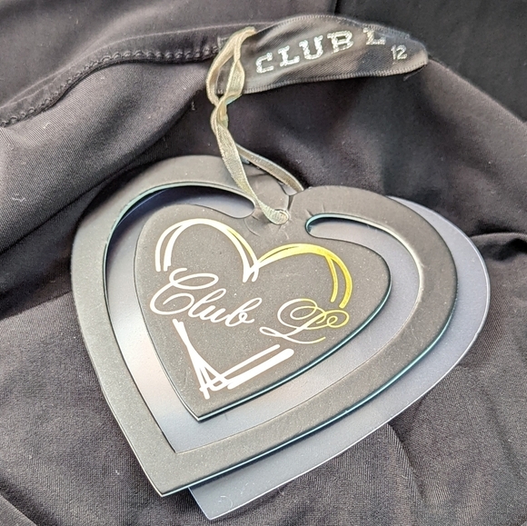 Club L Maternity Slinky Plunge V Neck Maxi Dress with M Slit Sz 12 in Black NWT - Picture 11 of 12